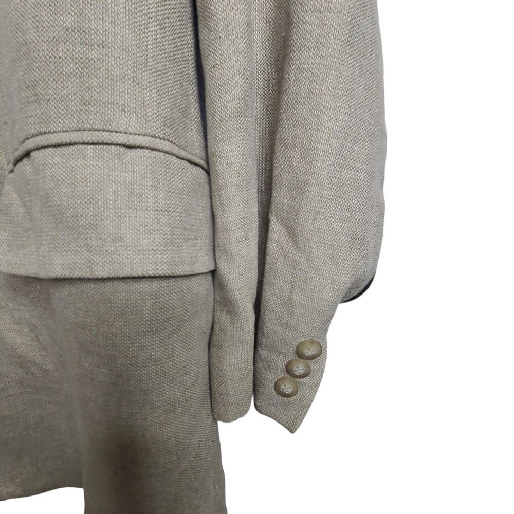 Claiborne Men's Size 42L Tan Linen Blend Blazer Sports Jacket 3 Button - Picture 5 of 9